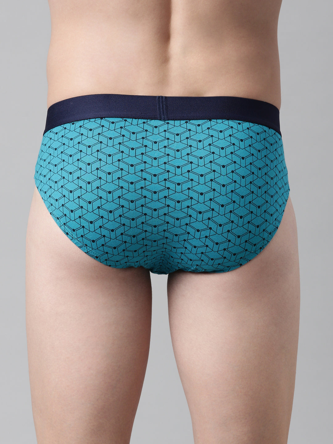 Faso Men's Cotton Outer Elastic All Over Print Brief