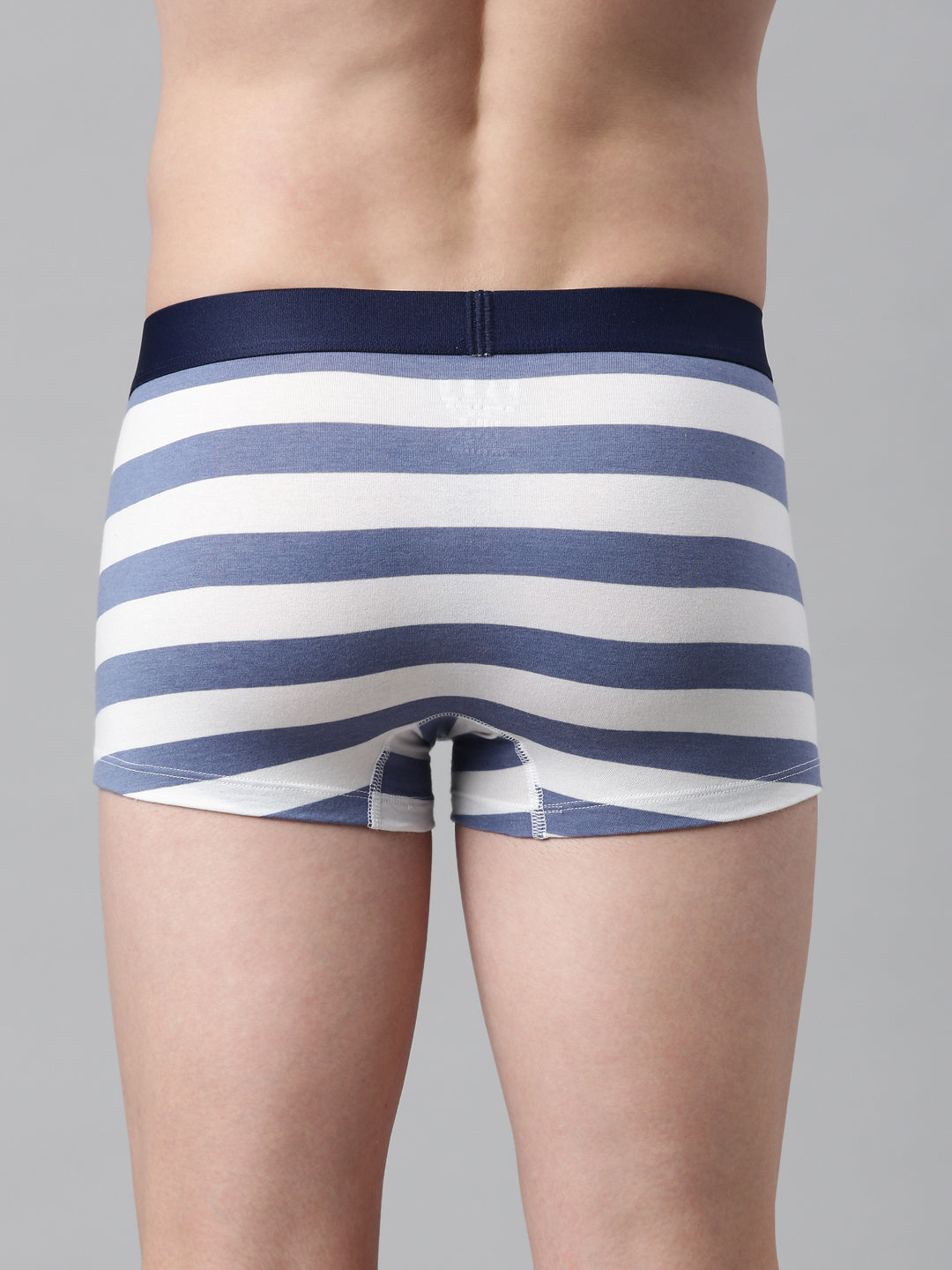 Faso Men's Cotton Yarn Dyed Striped Trunk