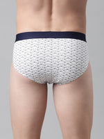 Faso Men's Cotton Outer Elastic All Over Print Brief