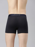 Faso Men's Cotton Outer Elastic All Over Print Trunk