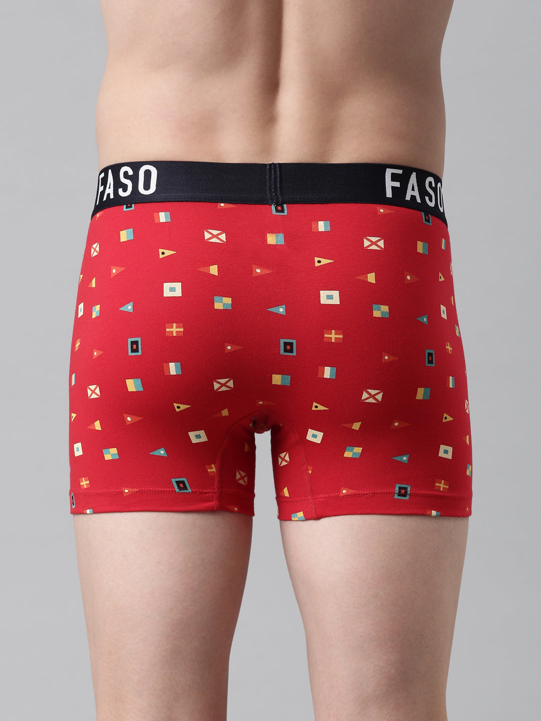 Faso Men's Cotton Printed Trunk