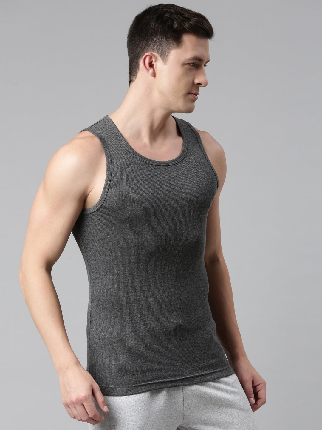 Faso Men's Cotton Rib Comfort Color Vest