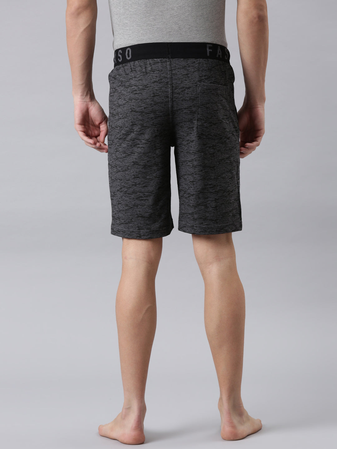Faso Men's Cotton Elastic Track Shorts