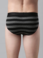 Faso Men's Cotton Yarn Dyed Striped Brief