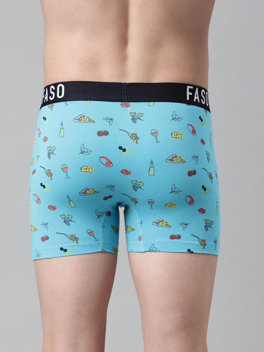 Faso Men's Cotton Printed Trunk