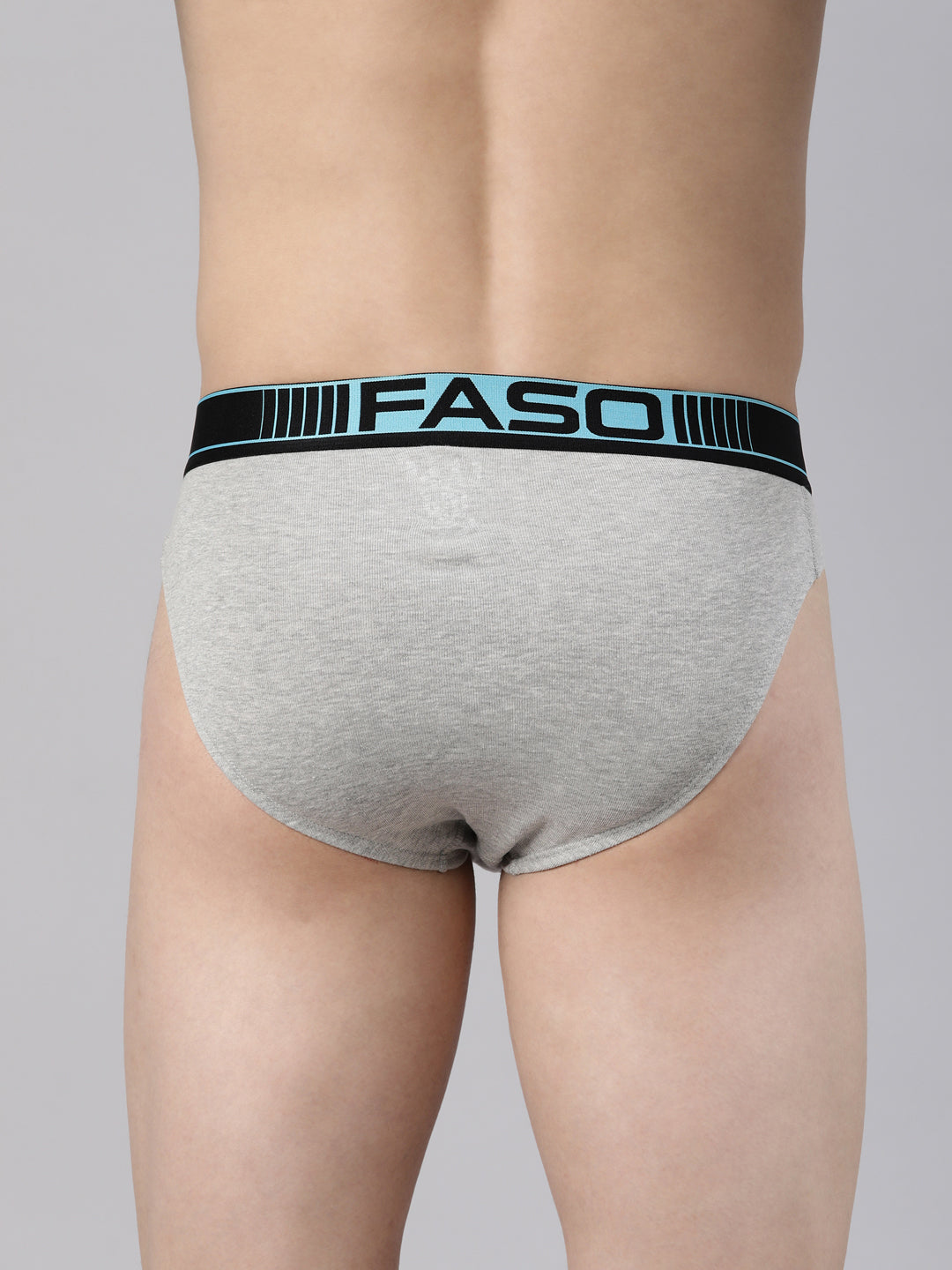Faso Men's Cotton Neon Outer Elastic Brief (Pack of 2)
