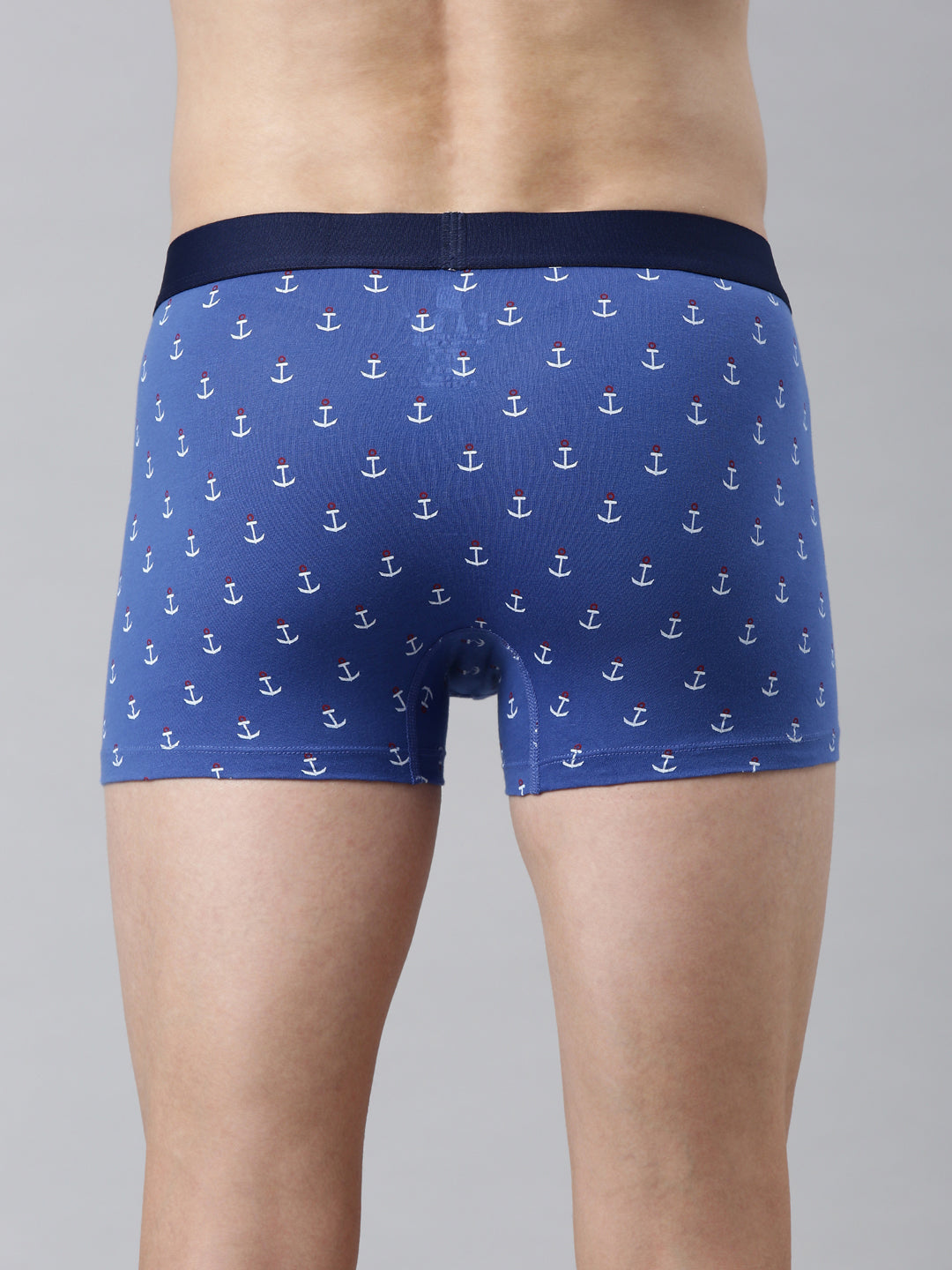 Faso Men's Cotton Stretch All Over Print Trunks