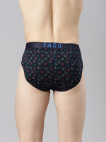 Faso Men's Cotton Outer Elastic All Over Print Brief