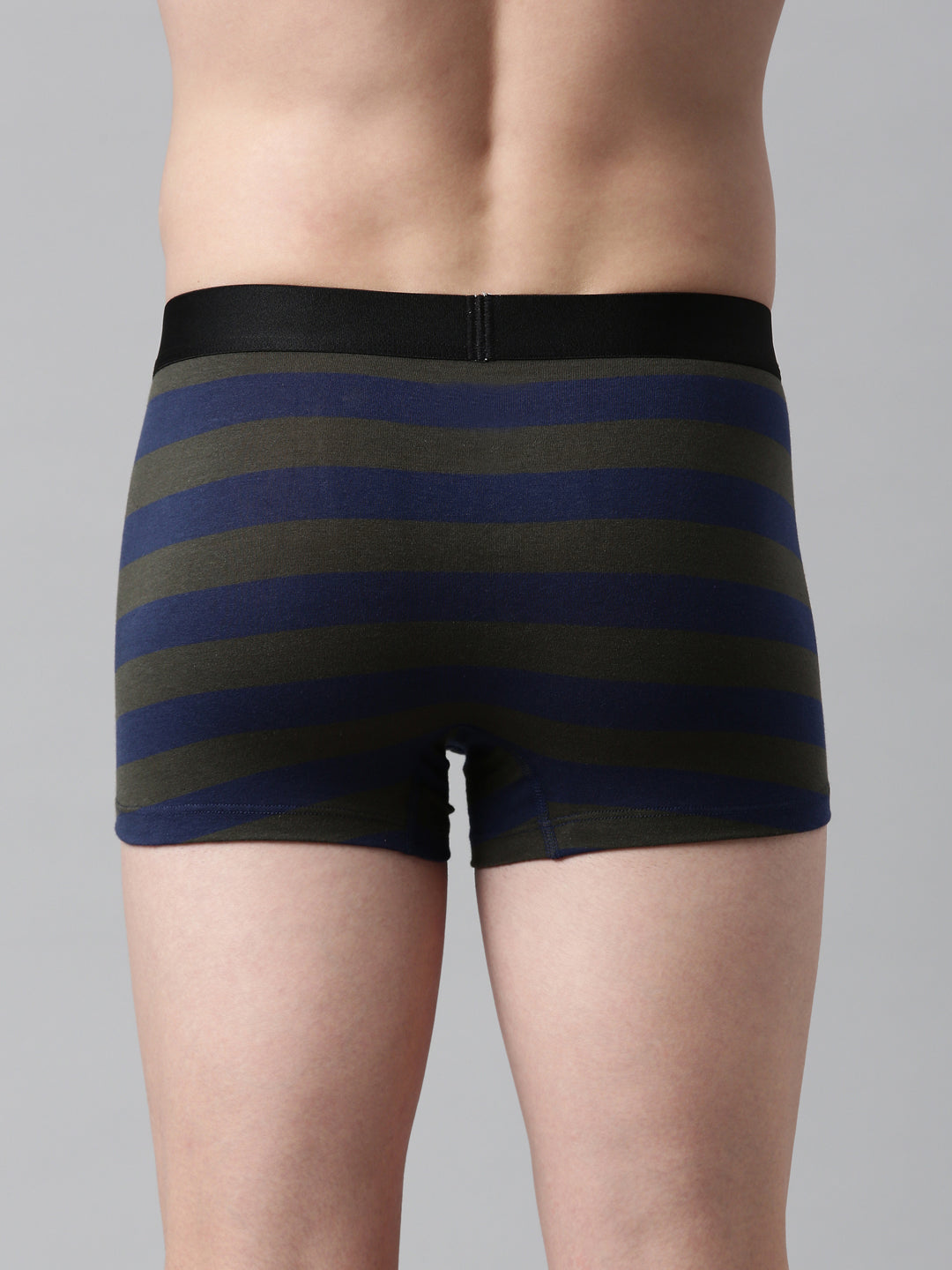 Faso Men's Cotton Yarn Dyed Striped Trunk