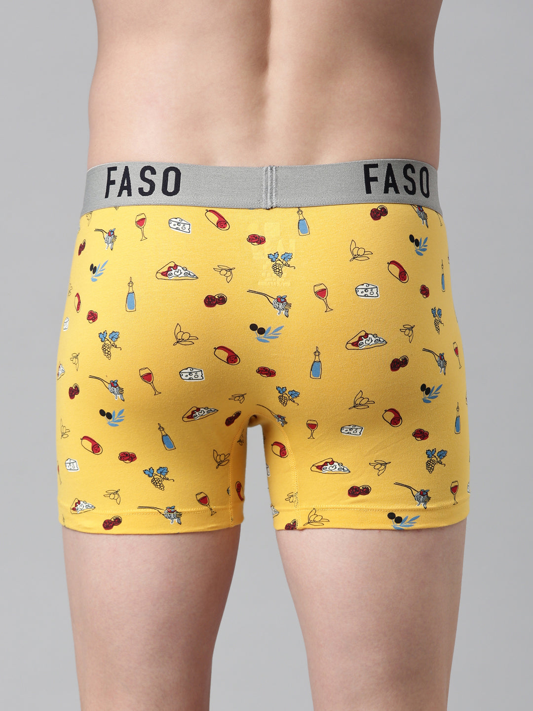 Faso Men's Cotton Printed Trunk