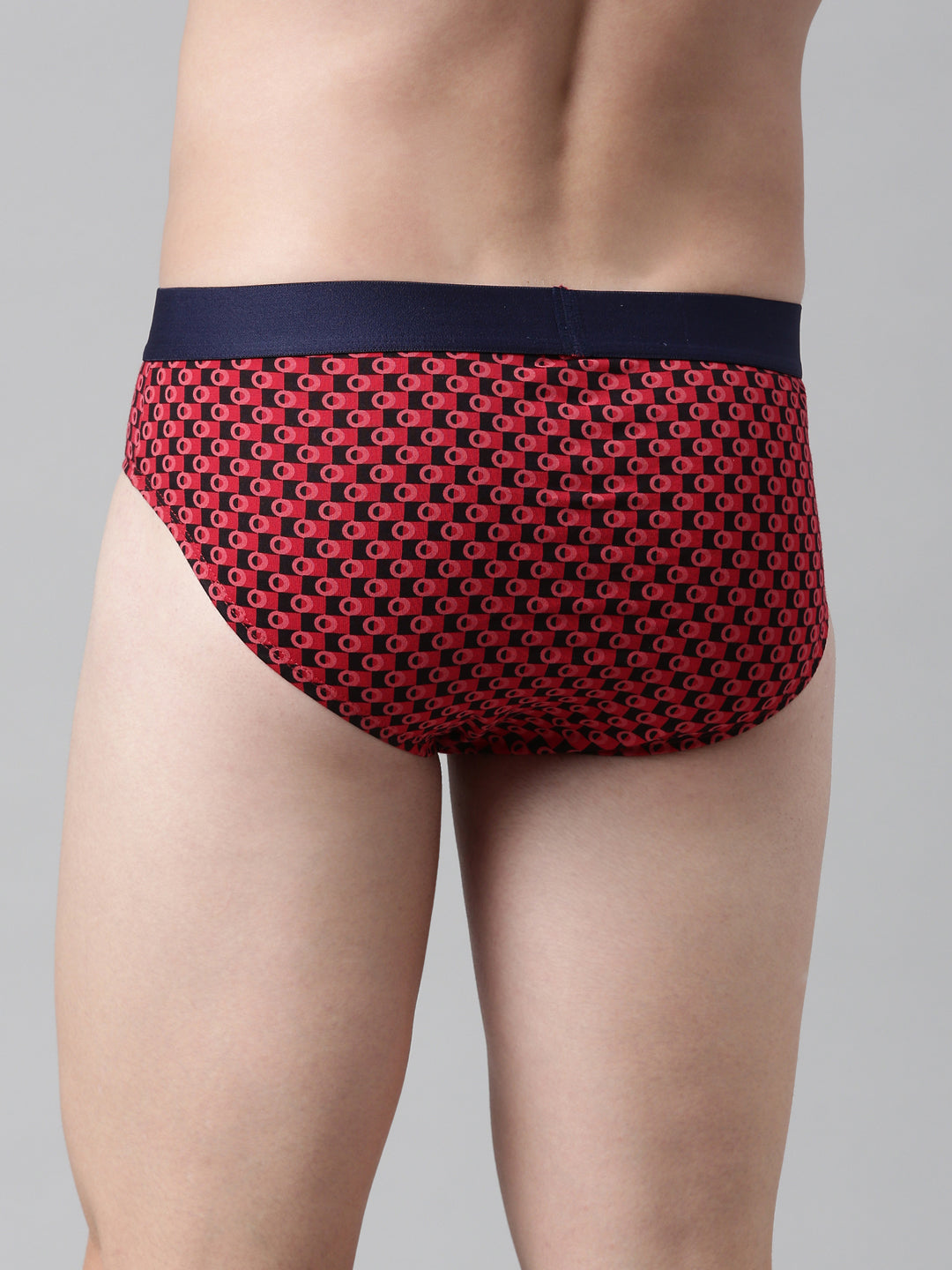 Faso Men's Cotton Outer Elastic All Over Print Brief