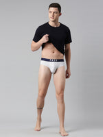 Faso Men's Cotton Outer Elastic All Over Print Brief