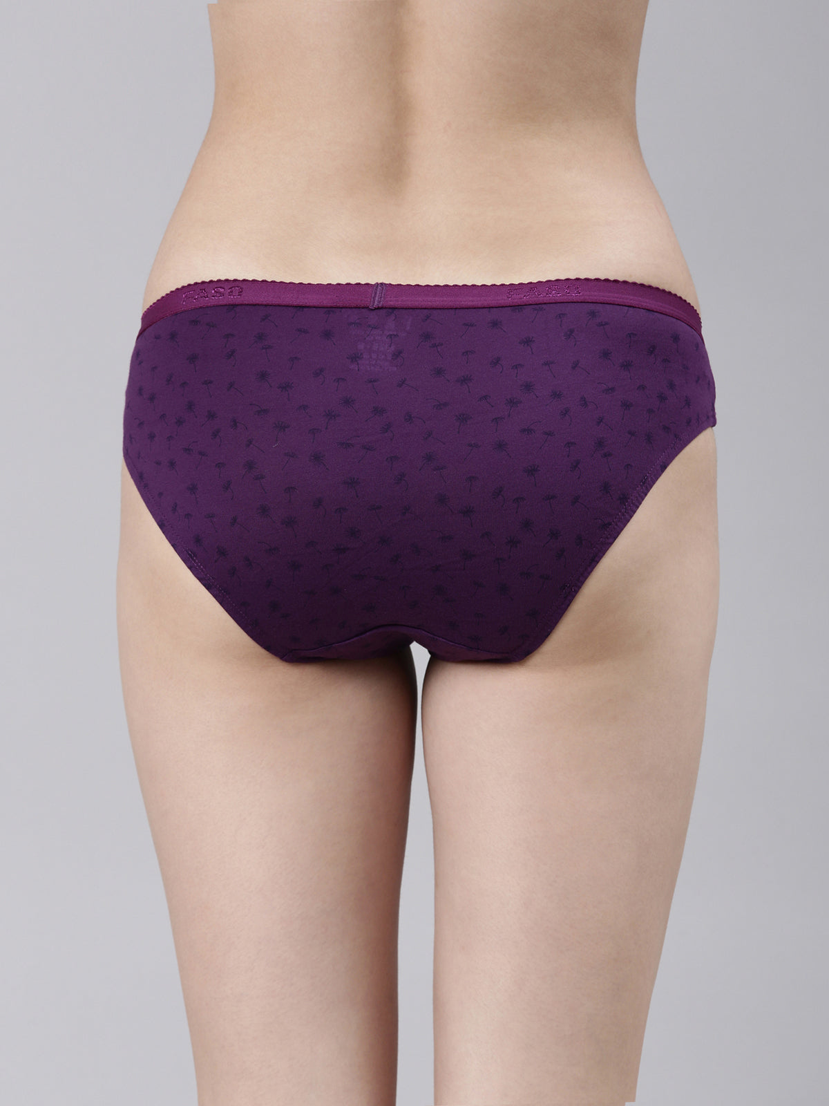 Faso Women's Cotton Outer Elastic Bikini (Pack of 3)