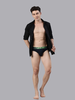 Faso Men's Cotton Neon Outer Elastic Brief (Pack of 2)