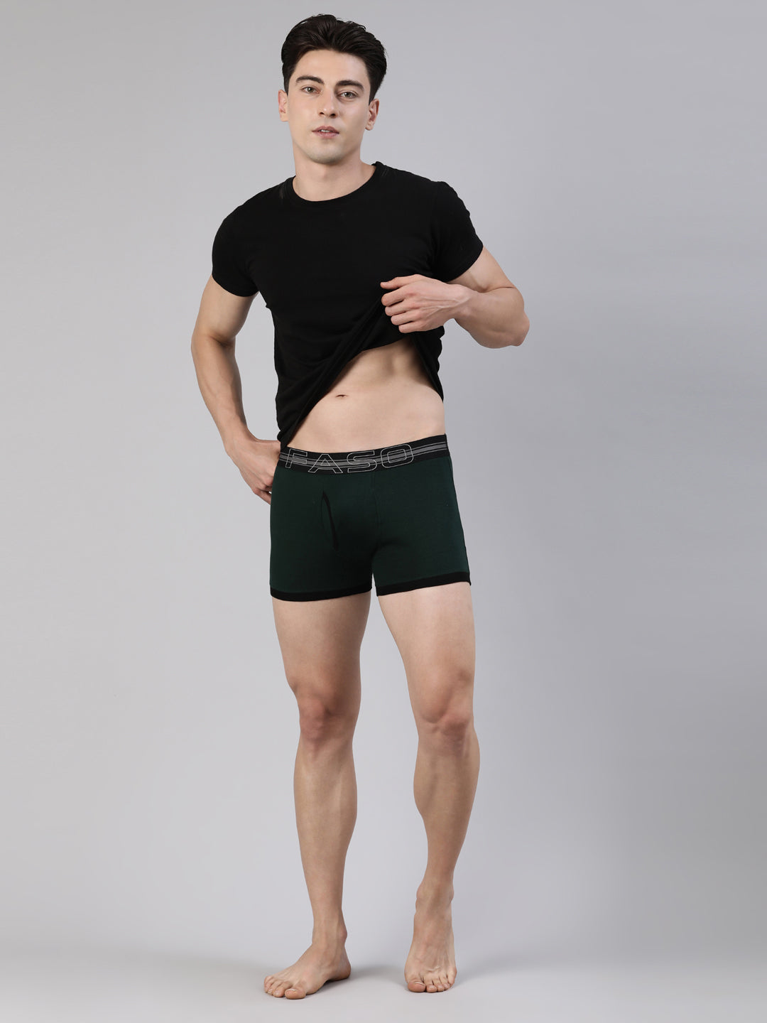 Faso Men's Cotton Contrast Binding Trunk (Pack of 2)