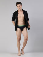 Faso Men's Cotton Neon Outer Elastic Brief (Pack of 2)