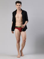 Faso Men's Cotton Neon Outer Elastic Brief (Pack of 2)