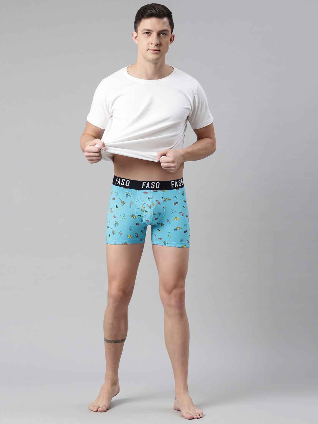Faso Men's Cotton Printed Trunk