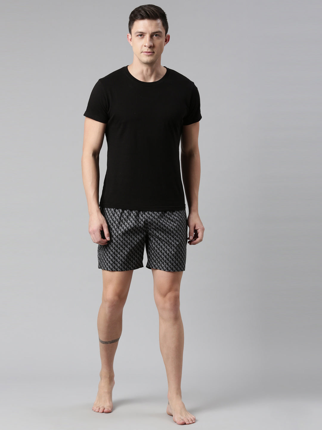 Faso Men's Cotton Printed Woven Boxer Shorts