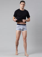 Faso Men's Cotton Yarn Dyed Striped Trunk