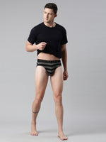 Faso Men's Cotton Yarn Dyed Striped Brief