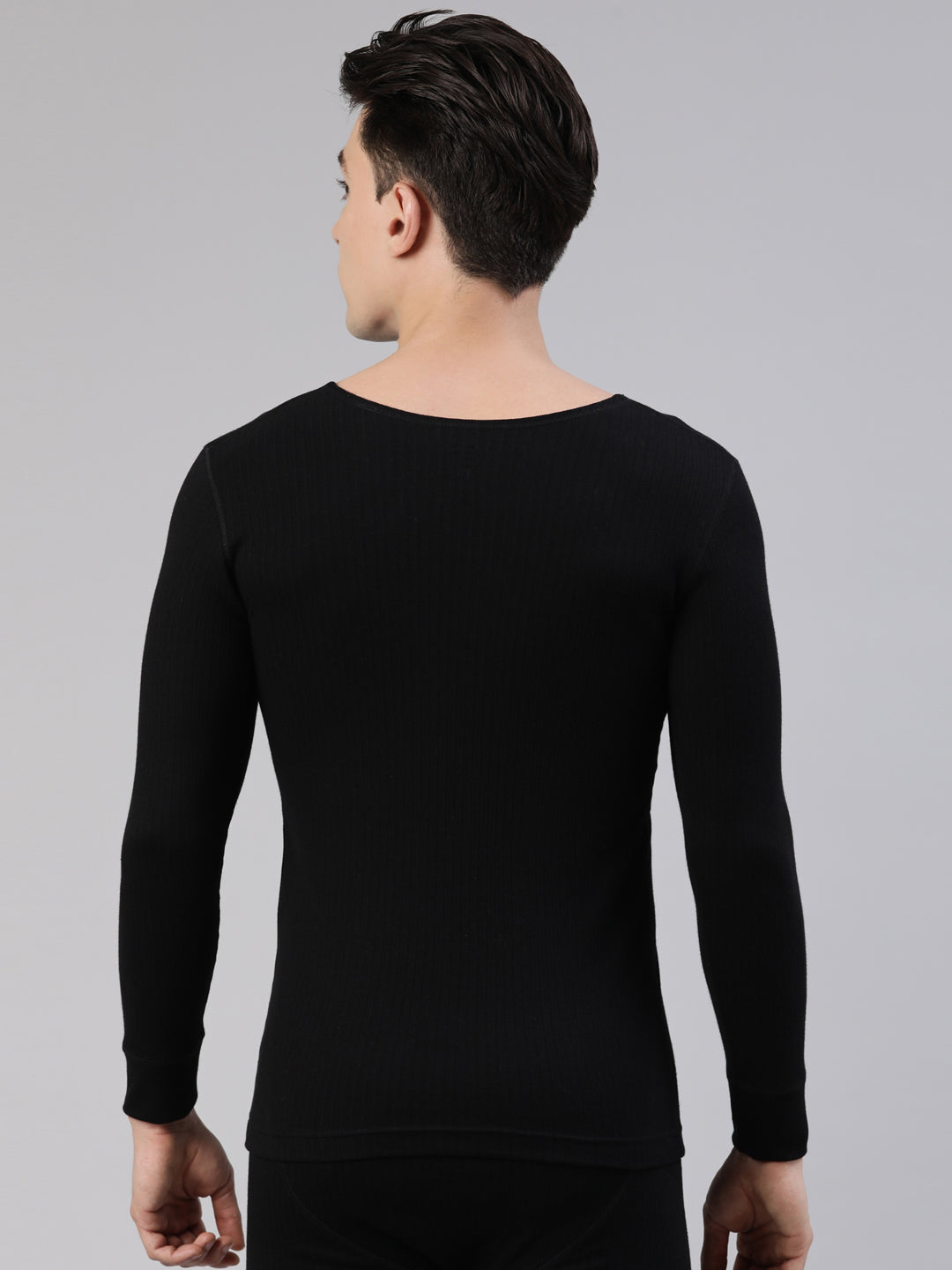 Faso Men's Round Neck Full Sleeve With Rib Thermal T-Shirt
