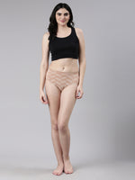 Faso Women's Premium Micro Modal Illusion Printer Hipster