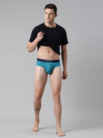 Faso Men's Cotton Outer Elastic All Over Print Brief