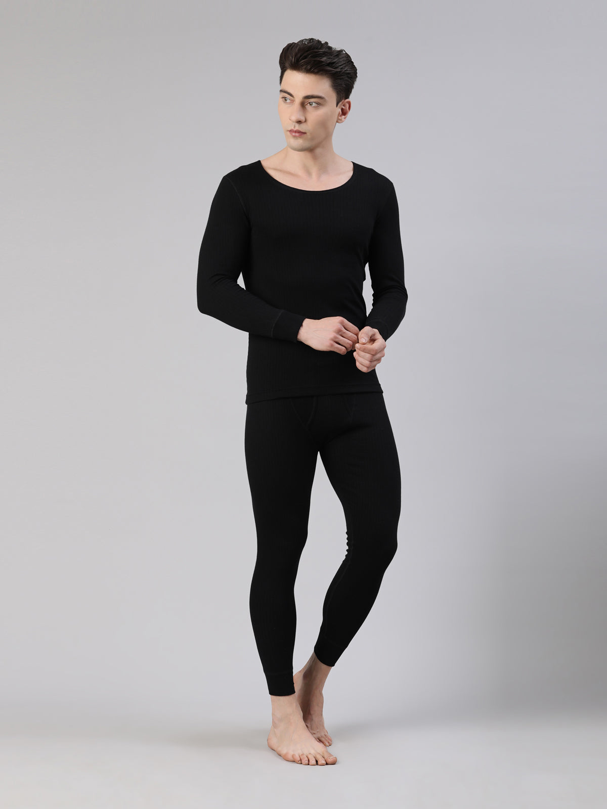 FASO Men’s Thermal Long Pants with Rib