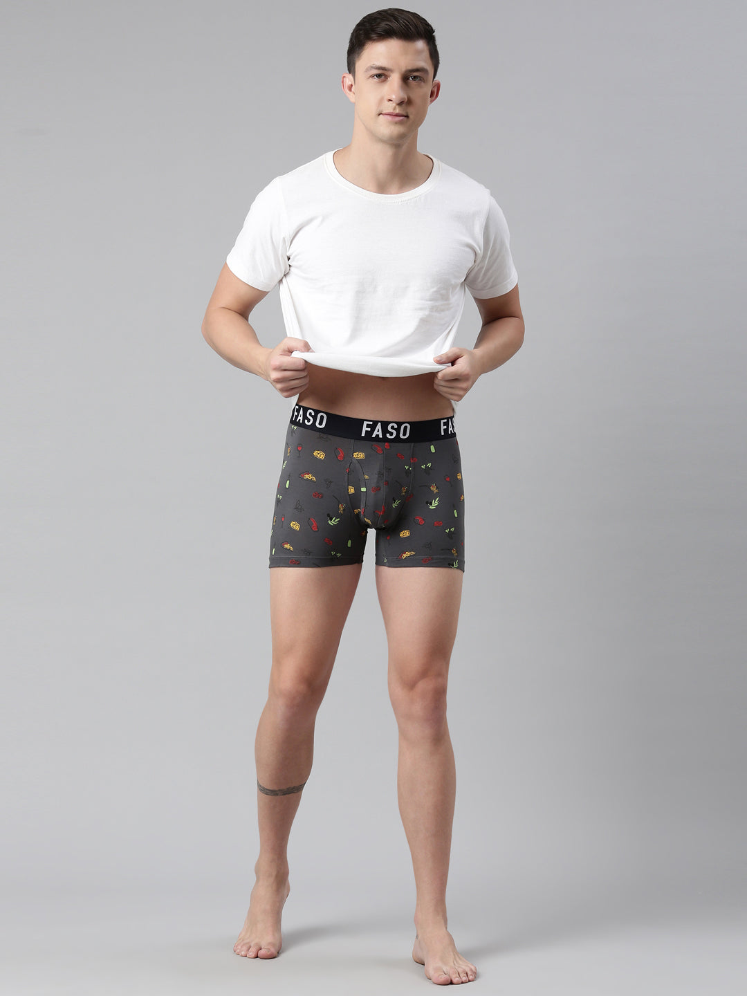 Faso Men's Cotton Printed Trunk