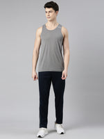 Faso Men's Cotton Side Seam Piping Track Pant