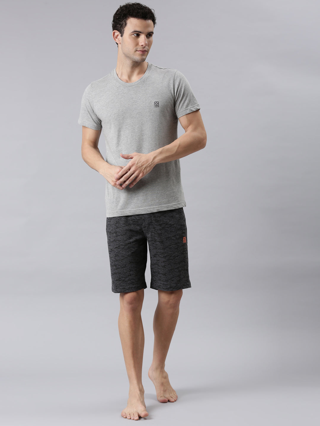 Faso Men's Cotton Elastic Track Shorts