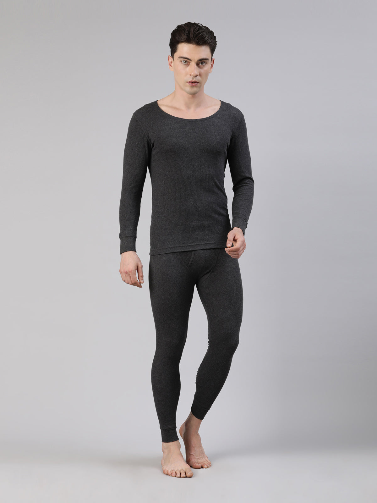 FASO Men’s Thermal Long Pants with Rib