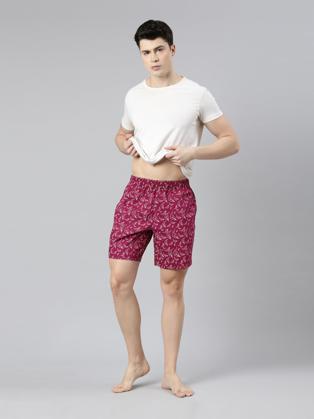 FASO Men’s Cotton Printed Shorts