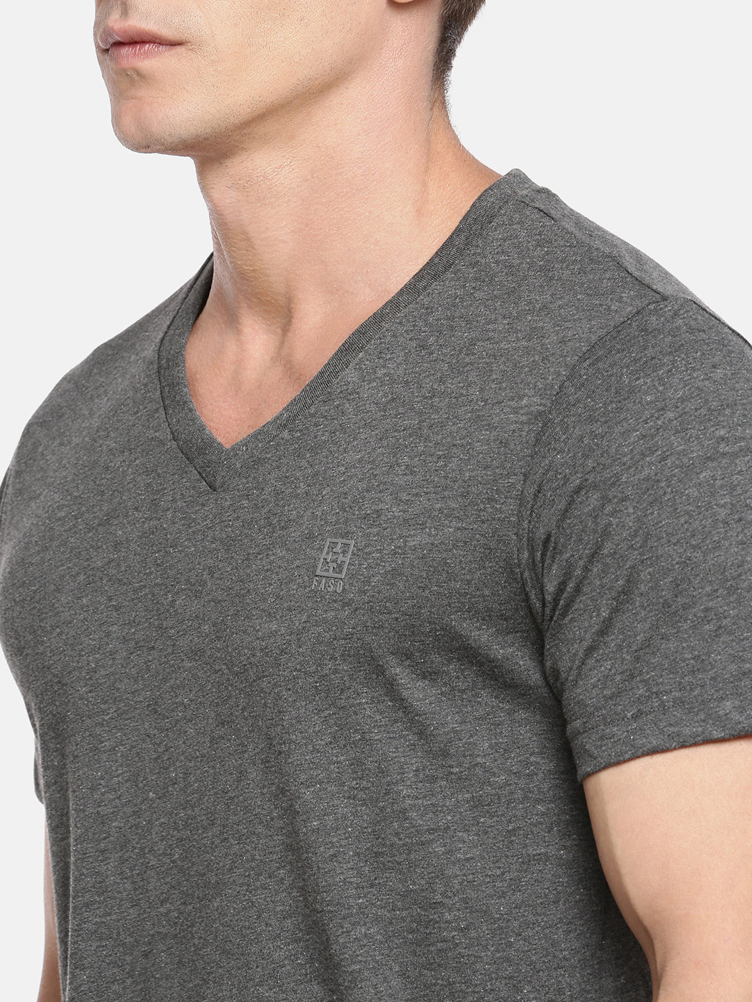 FASO Men’s Soft Cotton V-Neck T-Shirt