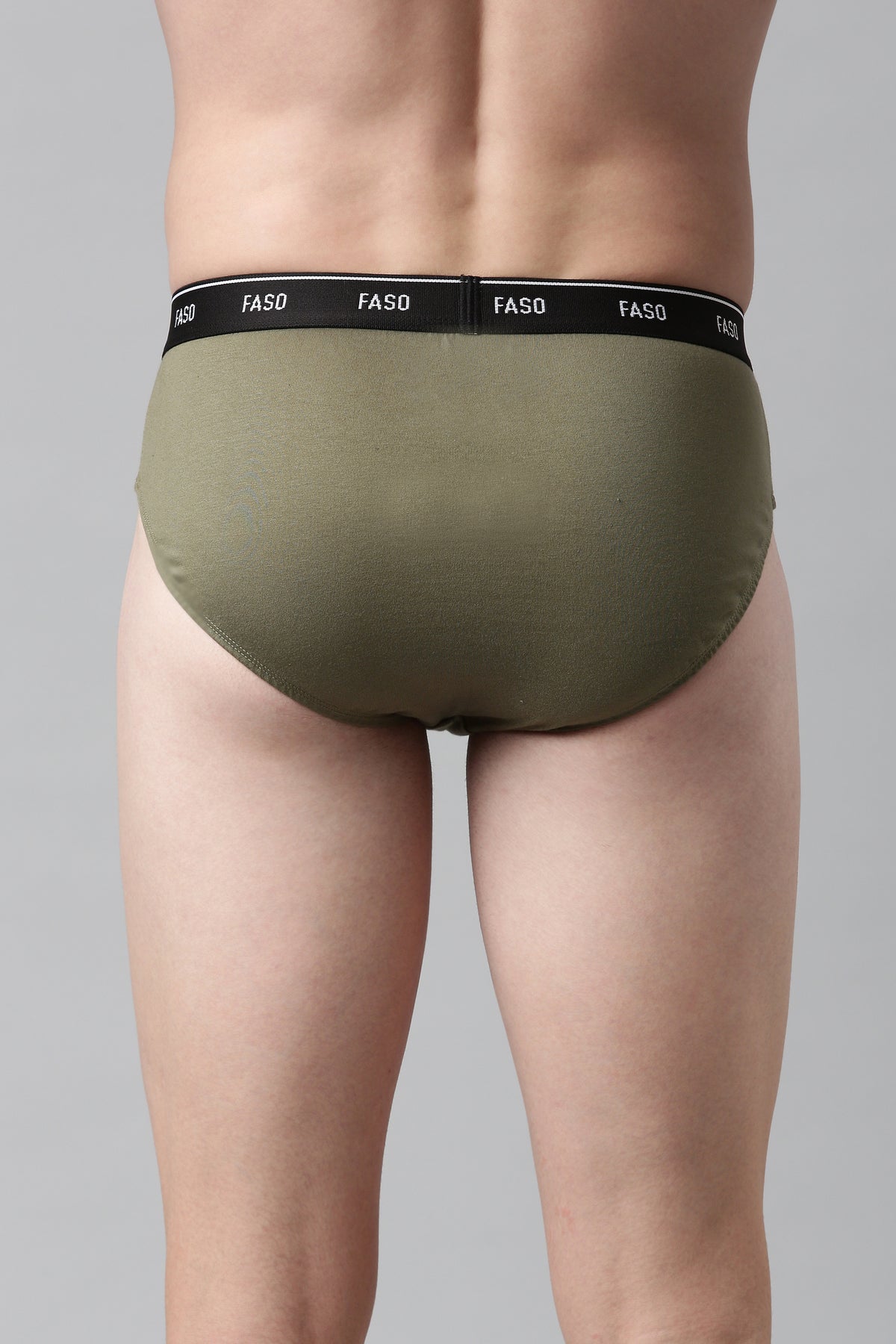 Faso Men's Cotton Outer Elastic Brief (Pack of 2)