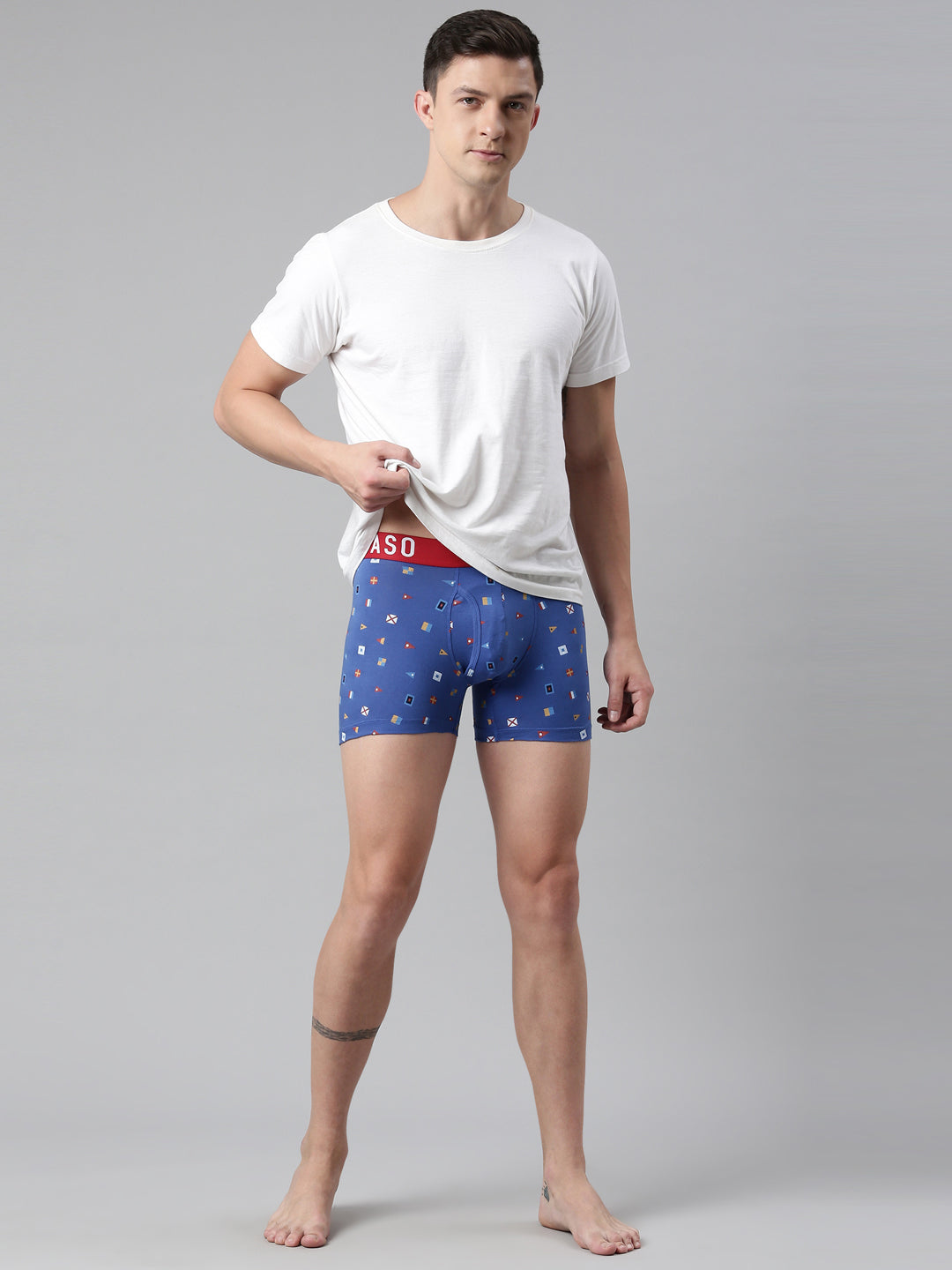 Faso Men's Cotton Printed Trunk