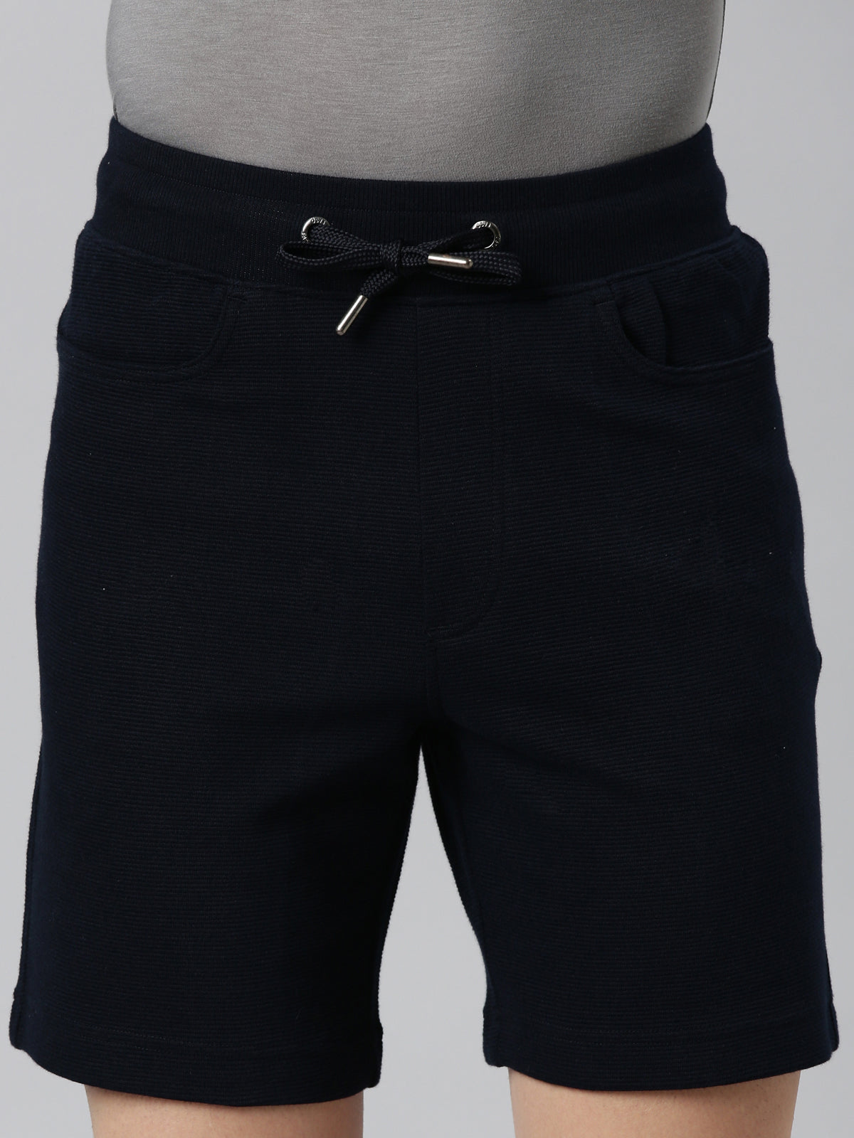 FASO Men’s Cotton Track Shorts with Denim Pocket