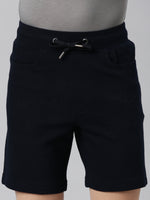 FASO Men’s Cotton Track Shorts with Denim Pocket