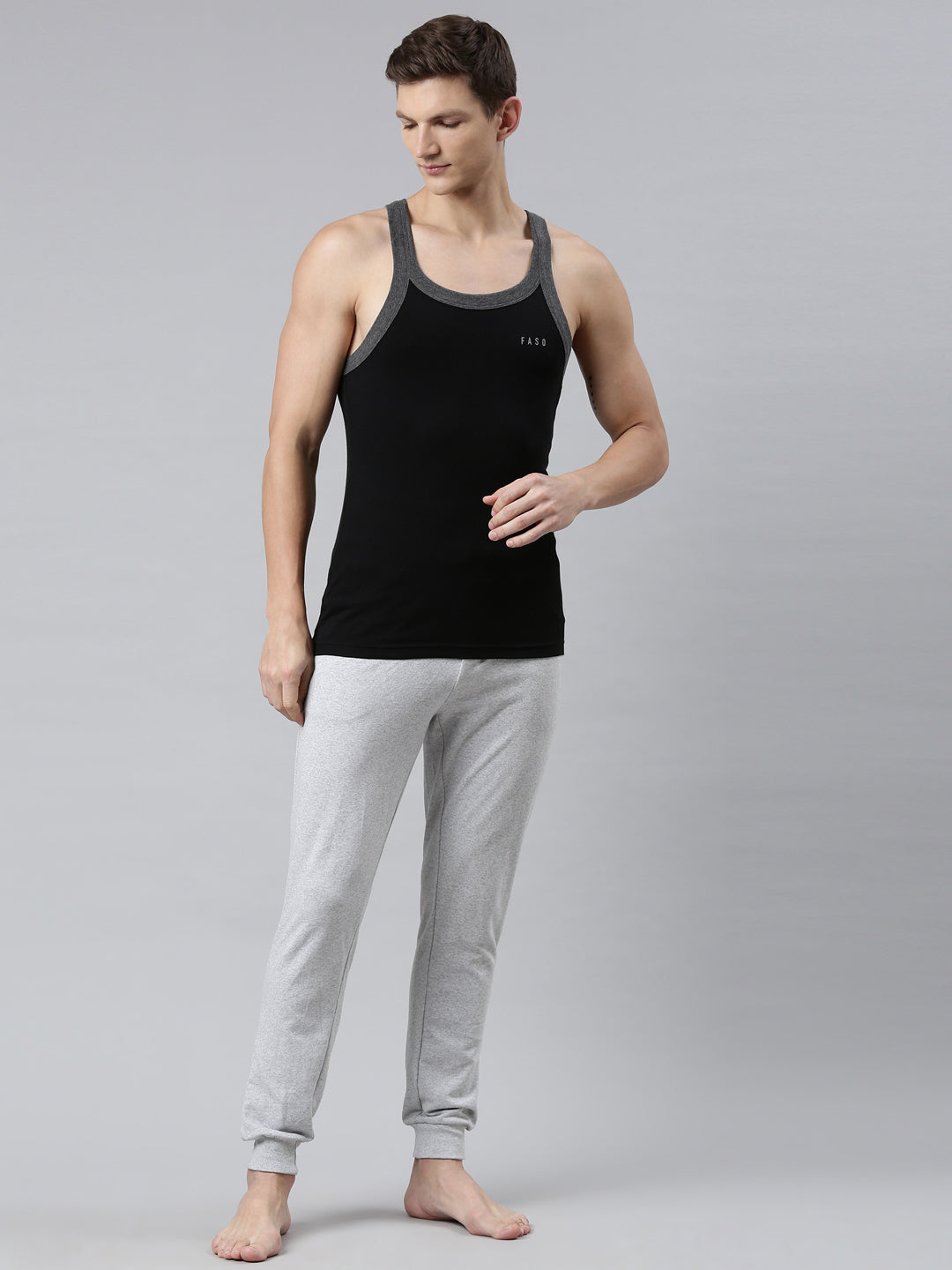 Faso Men's Premium Cotton Color Vest