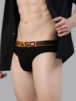 Faso Men's Cotton Neon Outer Elastic Brief (Pack of 2)