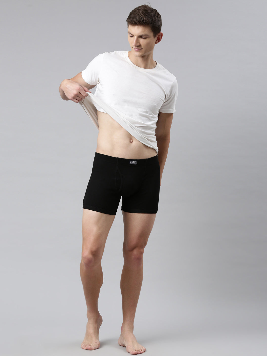 Faso Men's Cotton Inner Elastic Trunk (Pack of 2)