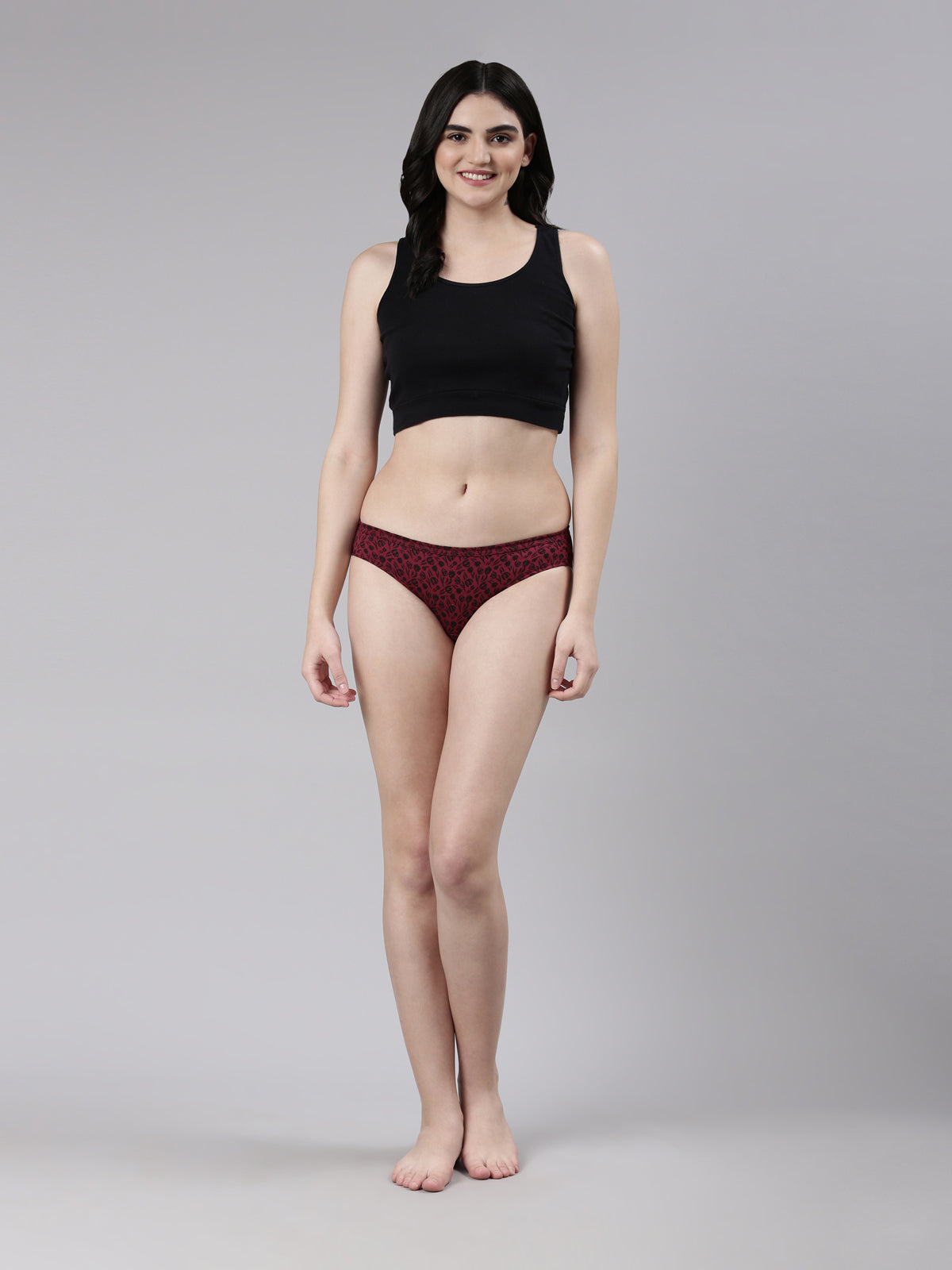 Faso Women's Cotton Inner Elastic Bikini (Pack of 3)