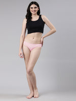 Faso Women's Cotton Inner Elastic Bikini (Pack of 2)