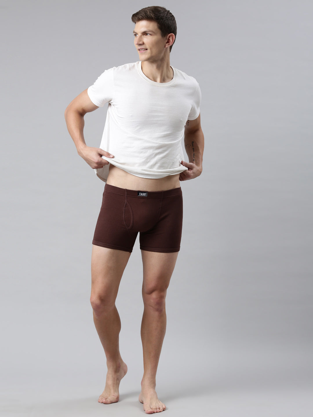 Faso Men's Cotton Inner Elastic Trunk (Pack of 2)