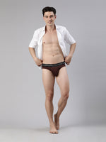 Faso Men's Cotton Contrast Rib Piping Brief (Pack of 2)