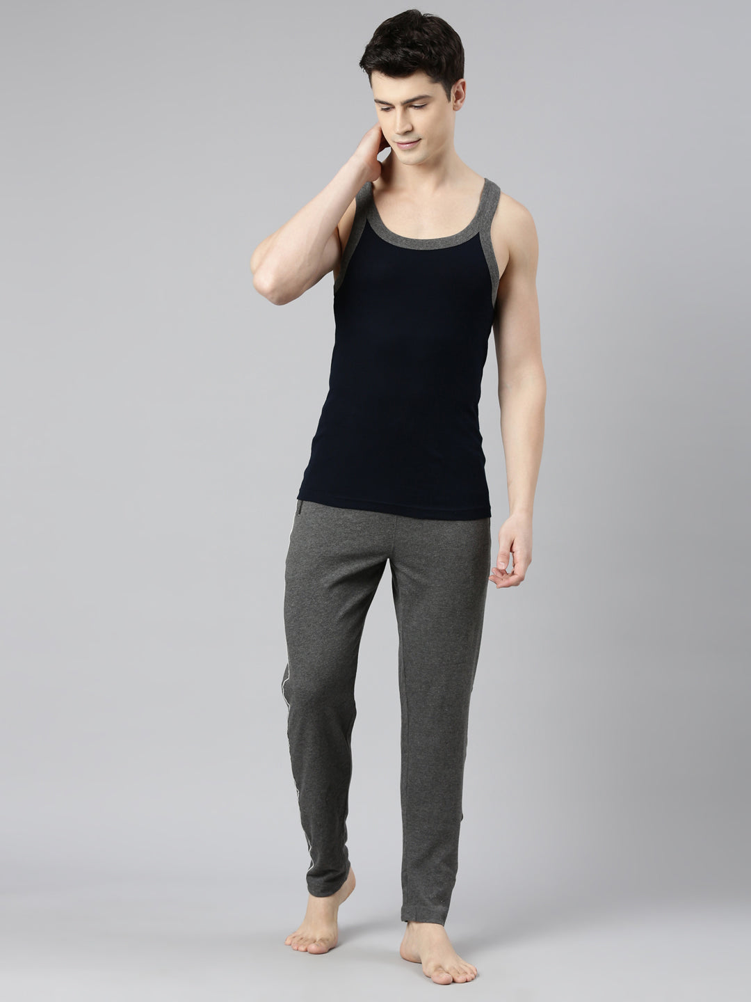 Faso Men's Cotton Racerback Color Vest