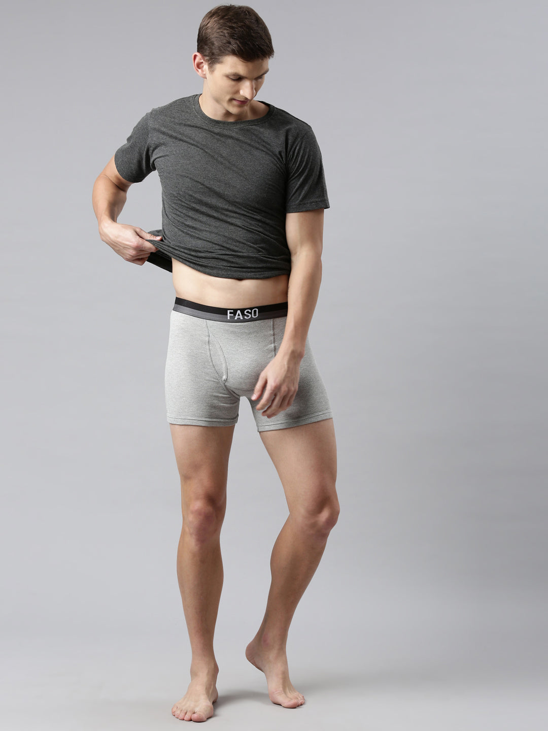 Faso Men's Cotton Outer Elastic Trunk (Pack of 2)