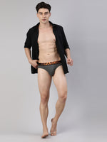 Faso Men's Cotton Neon Outer Elastic Brief (Pack of 2)