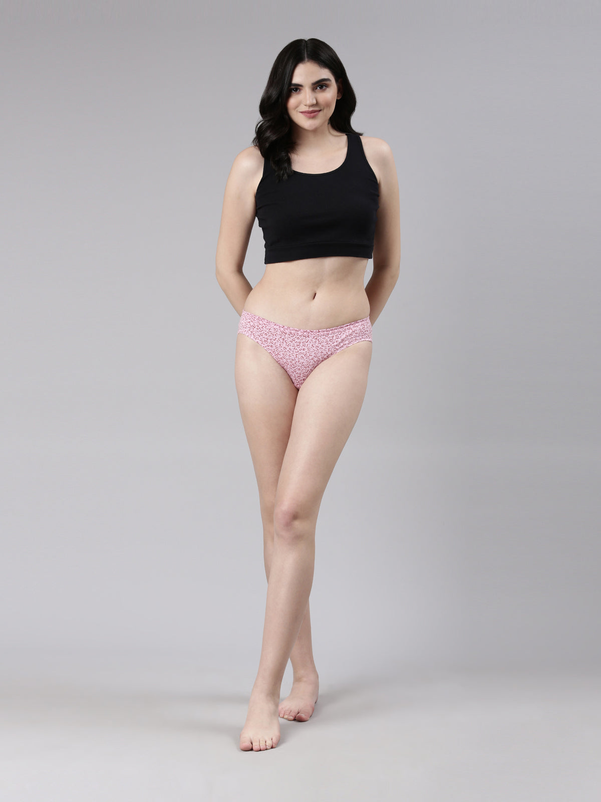 Faso Women's Cotton Inner Elastic Bikini (Pack of 3)
